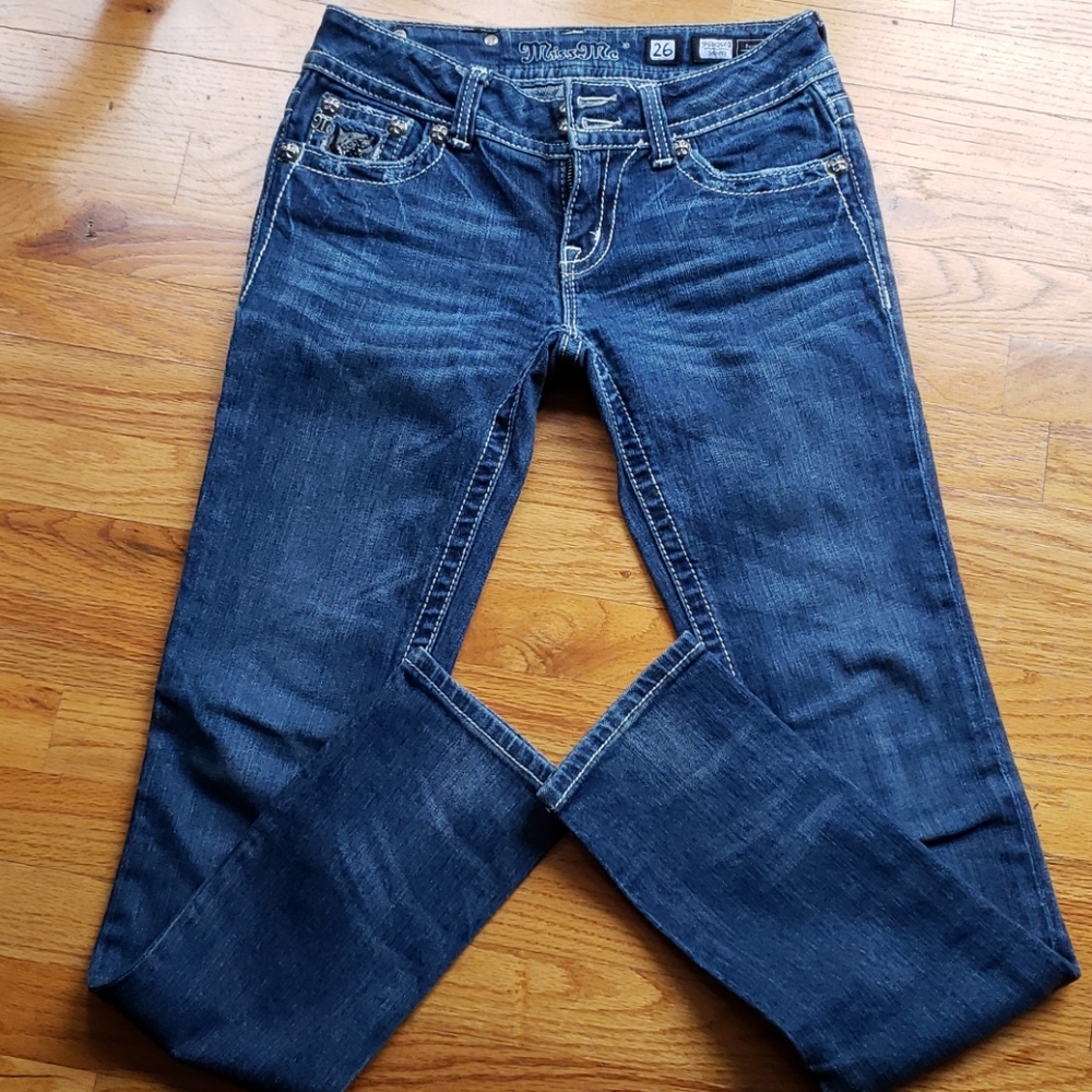 Miss Me embellished blue jeans 26/38